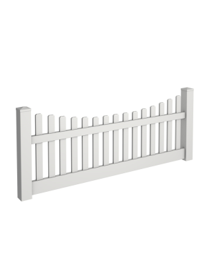 3' Tall Scalloped Picket Fence w/ 7/8