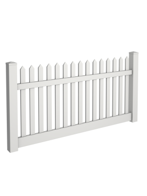 4' Tall Straight Picket Fence