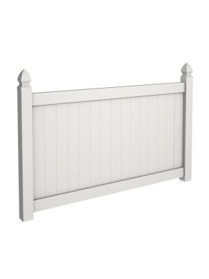 4' Tall Solid Vinyl Privacy Fence with Heavy Duty Rails