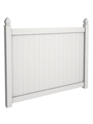 6' Tall Vinyl Privacy Fence Panels with 1.5x5.5 Pocket Rails