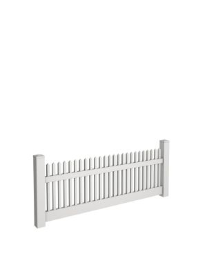 3' Tall Straight Picket Fence