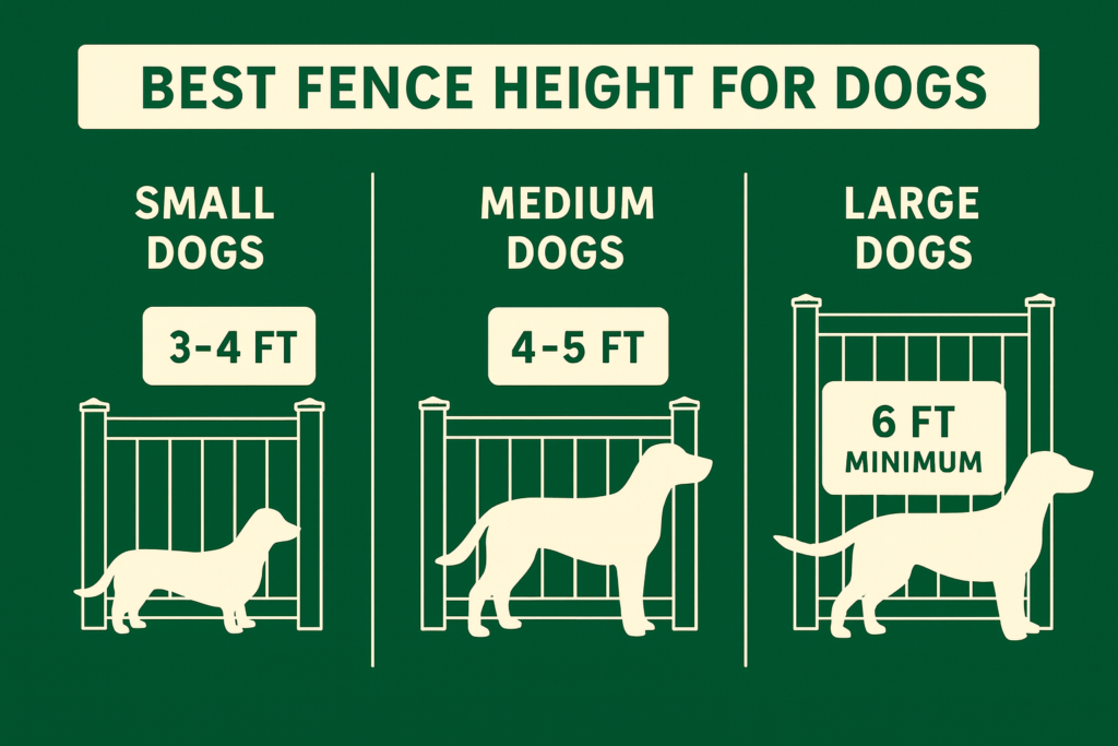 dog height chart for fences
